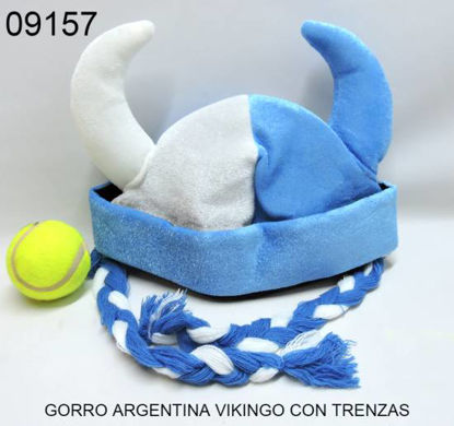 Imagen de GORRO ARGENTINA VIKINGO CON TRENZAS 2.24